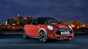 Mini Cooper At Night Wallpaper