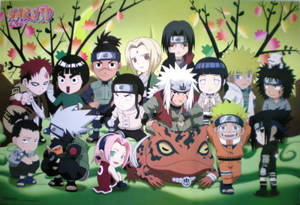 Mini Naruto Characters Anime Cover Wallpaper
