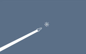 Minimal Aesthetic Desktop Rocket Ship Wallpaper