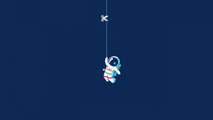 Minimal Floating Astronaut Wallpaper