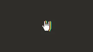 Minimal Pixel Love Hand Signal Wallpaper