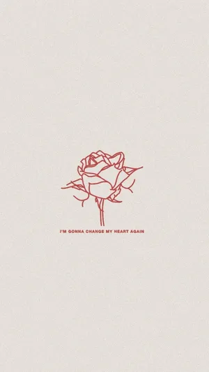 Minimal Red Rose Wallpaper