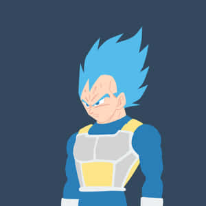 Minimalist 1080x1080 Vegeta Blue Vector Art Wallpaper