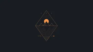 Minimalist Abstract Geometric Pyramid Wallpaper