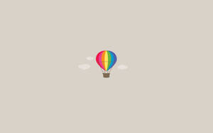 Minimalist Aesthetic Desktop Hot Air Balloons Wallpaper