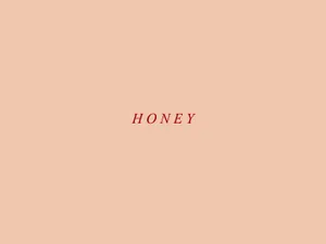 Minimalist Aesthetic Desktop Red Honey Word Wallpaper