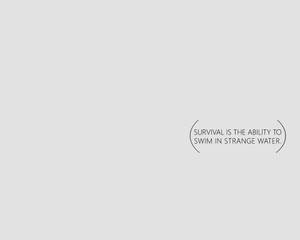 Minimalist Aesthetic Desktop Survival Quote Wallpaper