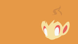 Minimalist Aesthetic Face Of Chimchar Wallpaper