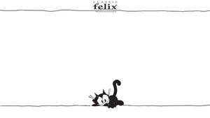 Minimalist Artwork Of Felix The Cat Against A White Background Wallpaper