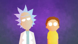 Minimalist Artwork Of Rick And Morty Wallpaper