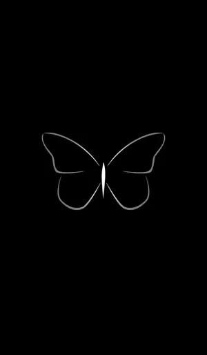 Minimalist Black Butterflyon Dark Background Wallpaper