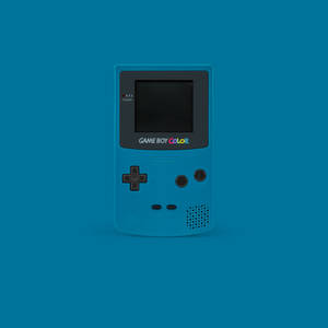 Minimalist Blue Game Boy Color Wallpaper
