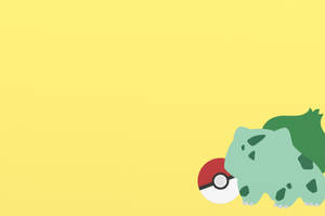 Minimalist Bulbasaur In Yellow Wallpaper