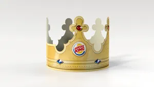 Minimalist Burger King Gold Crown Wallpaper