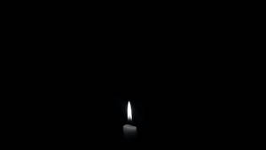 Minimalist Candle On Black Desktop Wallpaper