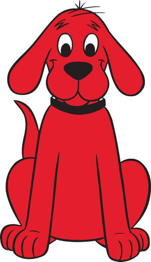Minimalist Clifford The Big Red Dog Wallpaper Wallpaper
