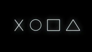 Minimalist Cool Ps4 Controller Icons In Simple White Font Wallpaper