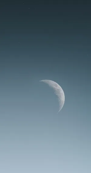 Minimalist Crescent Aesthetic Moon Wallpaper
