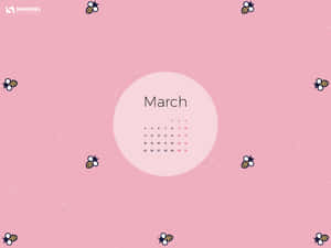 Minimalist Cute March Wallpaper