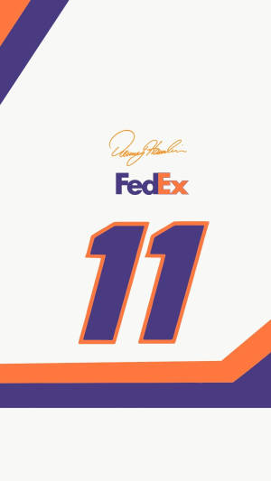 Minimalist Denny Hamlin Fedex 11 Wallpaper