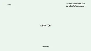 Minimalist Desktop Off White Logo Wallpaper