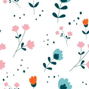 Minimalist Flower Design Vector Art Wallpaper