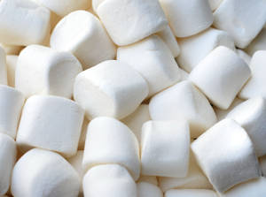 Minimalist Fluffy White Marshmallows Wallpaper