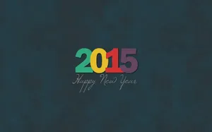 Minimalist Happy New Year 2015 Wallpaper