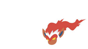 Minimalist Head Of An Infernape Wallpaper