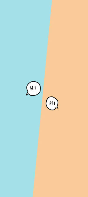 Minimalist Hi Bubble Speeches Wallpaper