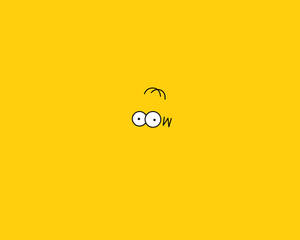 Minimalist Homer Simpson Yellow Art Wallpaper