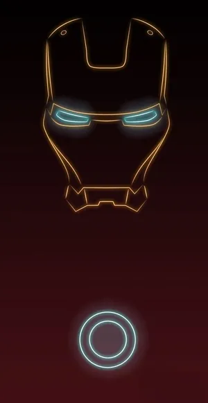 Minimalist Iron Man Neon Iphone X Wallpaper