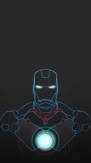 Minimalist Iron Man Phone Wallpaper