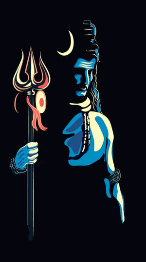 Minimalist Mahadev Rudra Avatar Phone Wallpaper