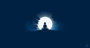Minimalist Meditating Buddha Wallpaper