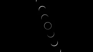 Minimalist Moon Phases Graphic Wallpaper