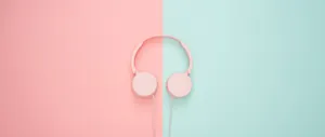 Minimalist Music Lover On Pastel Color Wallpaper