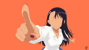 Minimalist Nagatoro Graphic Artwork Wallpaper