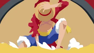 Minimalist One Piece Monkey D' Luffy Wallpaper