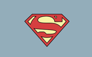 Minimalist Pastel Aesthetic Superman Logo Wallpaper