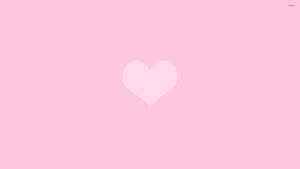 Minimalist Pastel Pink Heart Wallpaper
