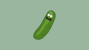 Minimalist Pickle Rick Wallpaper