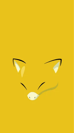 Minimalist Pokémon Abra Phone Wallpaper