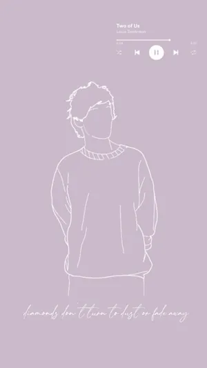 Minimalist Purple Louis Tomlinson Wallpaper