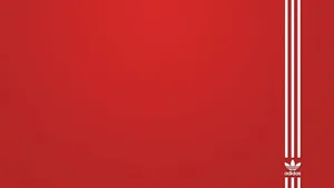 Minimalist Red Adidas Logo Wallpaper