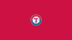 Minimalist Red Texas Rangers Logo Wallpaper
