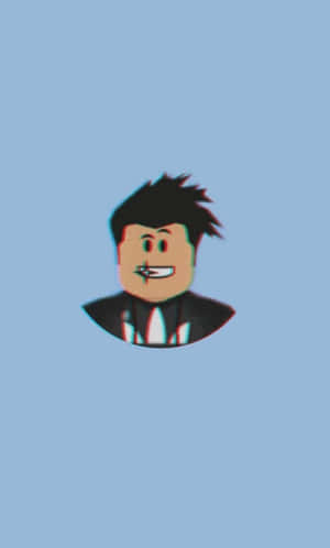 Minimalist Roblox Blue Boy Character Wallpaper
