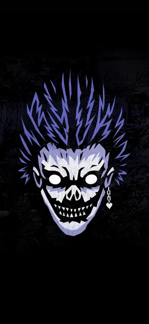 Minimalist Ryuk Artwork Death Note Iphone Wallpaper