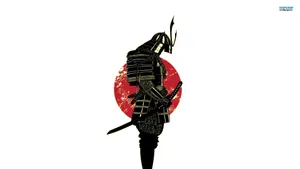 Minimalist Samurai Seppuku Artwork Wallpaper