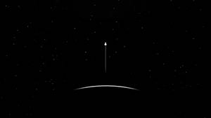 Minimalist Space Background Black Wallpaper